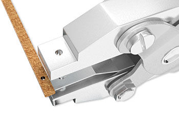 Hole-punch pliers with a strip of leather